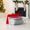 IRIS Christmas Plastic Storage Bins with Lids and Secure Latching Buckles, Holiday Red